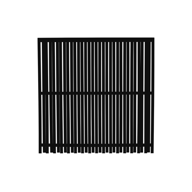 Nagano hegn i grundmalet sort 180x180cm (BxH)