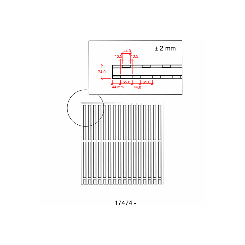 Nagano hegn i grundmalet sort 180x180cm (BxH)