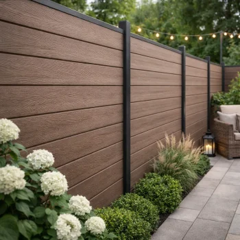 Milano komposithegn med pulverlakeret galv. st�lstolper - Guldklasse