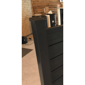 Pulverlakeret m�rk antracit galvaniseret stolpe 8x8x200cm