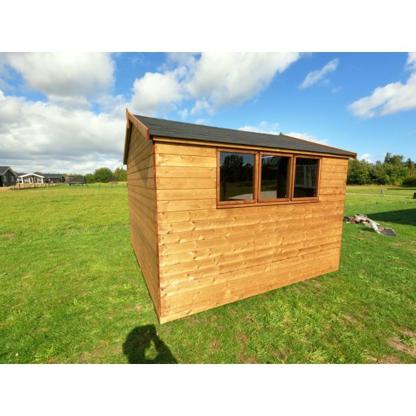 Outlet Noa redskabsskur i trykimprgneret tr 9m2: Platinklasse (skader p 2 brdder)