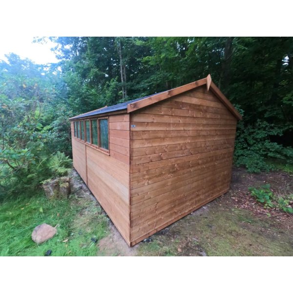 Noa redskabsskur i trykimprgneret tr 14,4 m2: Platinklasse