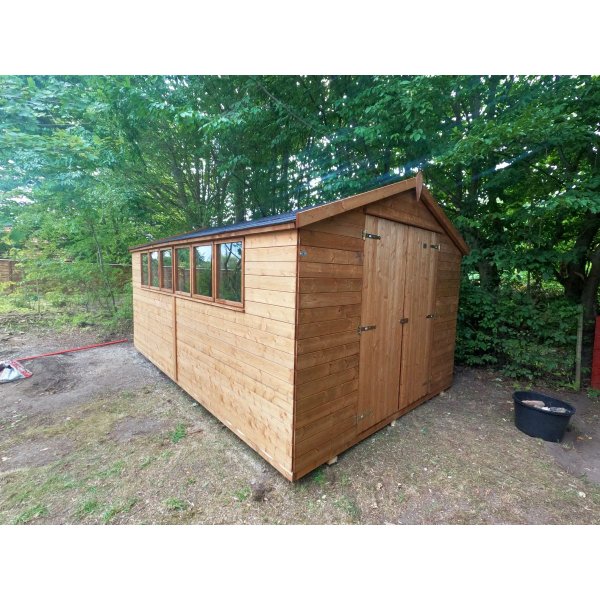 Noa redskabsskur i trykimprgneret tr 14,4 m2: Platinklasse