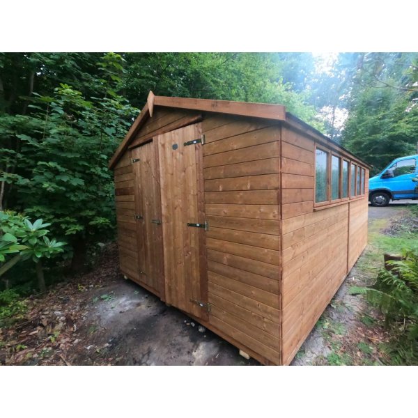 Noa redskabsskur i trykimprgneret tr 14,4 m2: Platinklasse