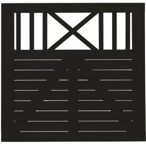 Nostalgi system sort enkeltlge 100x95cm