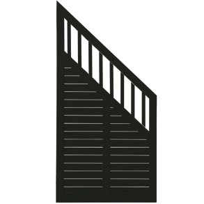 Nostalgi enkelt system hegn i sort skrelement 90x180/95cm