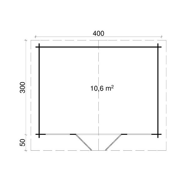 Novrup redskabsskur p 10,6m2 i ubehandlet tr