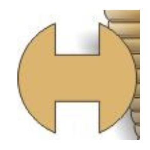 Mellemstolpe 2 spor, i trykimprgneret NTR KL.A. fyrretr 14x300cm