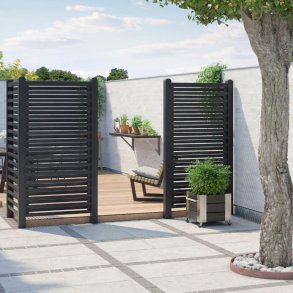 Osaka hegn i grundmalet sort 90x180cm (BxH)