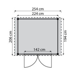 Bronzeklasse: Jmkiil redskabsskur model Oslo 4,32 m2