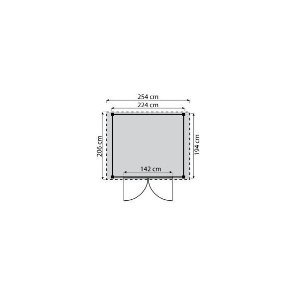 Bronzeklasse: Jmkiil redskabsskur model Oslo 4,32 m2