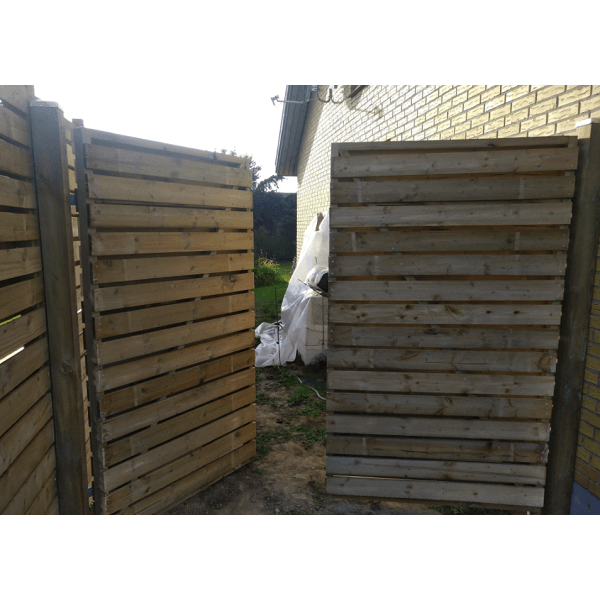 Plankevrk dobbeltlge vandret tilpasset hegnet (prisen glder kun ved montage)