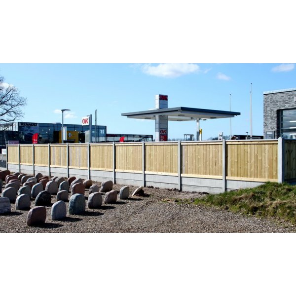 Plankehegn, grn trykimp. Fyr 189x180cm (210cm over jord)