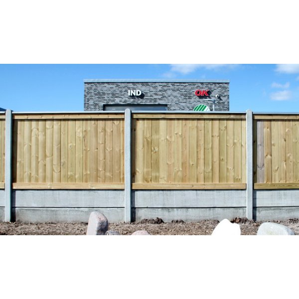 Plankehegn, grn trykimp. Fyr 189x180cm (210cm over jord)