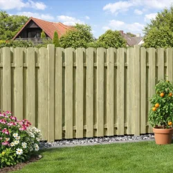 S�lvklasse: Plankev�rk model Skovby SAMLET inkl. tr�stolper og tilbeh�r