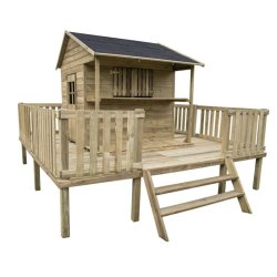 Tr�platform til legehus 3 x 3 meter � inkl. 10 jordankre