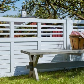 Decora system hegn i hvid 180x95cm (BxH)