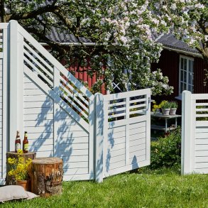 Decora system hegn i hvid skrelement 90x180/95cm (BxH)