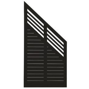 Decora system hegn sort skrelement 90x180/95cm (BxH)