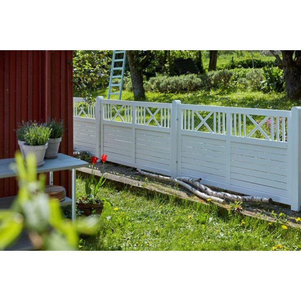 Nostalgi system hegn i hvid 180x95cm (BxH)