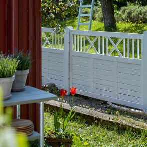 Nostalgi enkelt system hegn i hvid 180x95cm