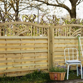 Guldklasse: PLUS Rondo terrassehegn inkl. trstolper og tilbehr