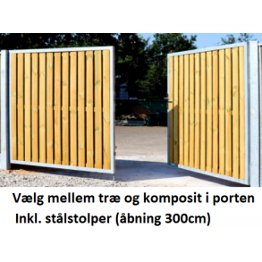 Dobbeltlge i bredde 300 cm