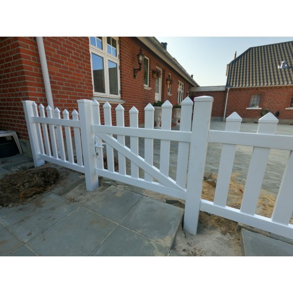 PVC Skagen enkeltlge bue nedad med brede stave i 100x80cm (BxH)