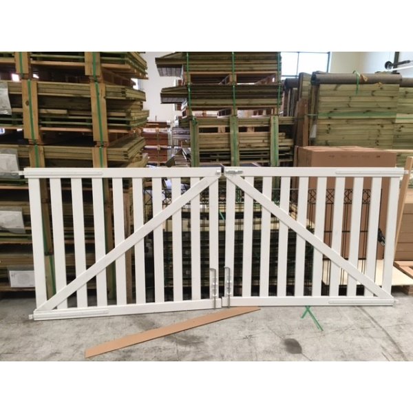 PVC Tremme dobbeltlge med brede stave i (150+150) x 120cm (BxH) (OUTLET varer)