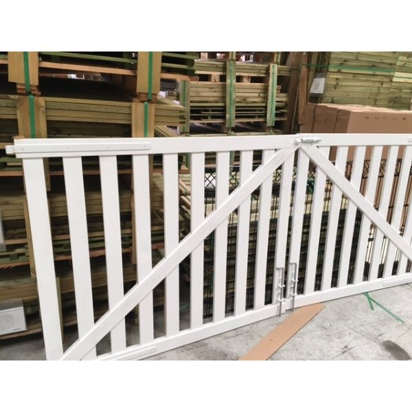 PVC Tremme dobbeltlge med brede stave i (150+150) x 120cm (BxH) (OUTLET varer)