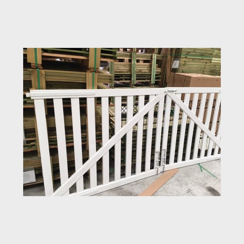 PVC Tremme dobbeltlge med brede stave i (150+150) x 120cm (BxH) (OUTLET varer)