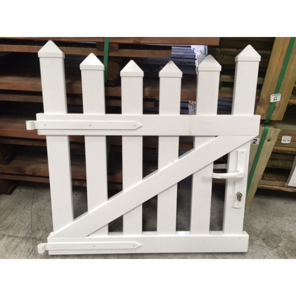 PVC Skagen enkeltlge bue nedad med brede stave i 100x80cm (BxH)