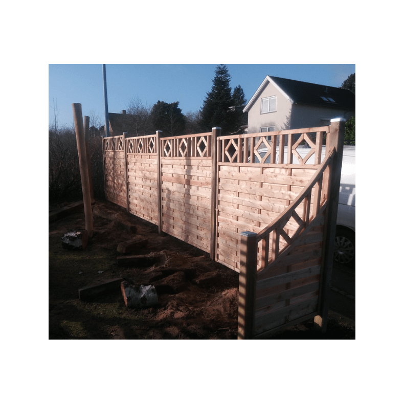Mayor hegn med bue i l�rk 90x161/90cm (BxH)