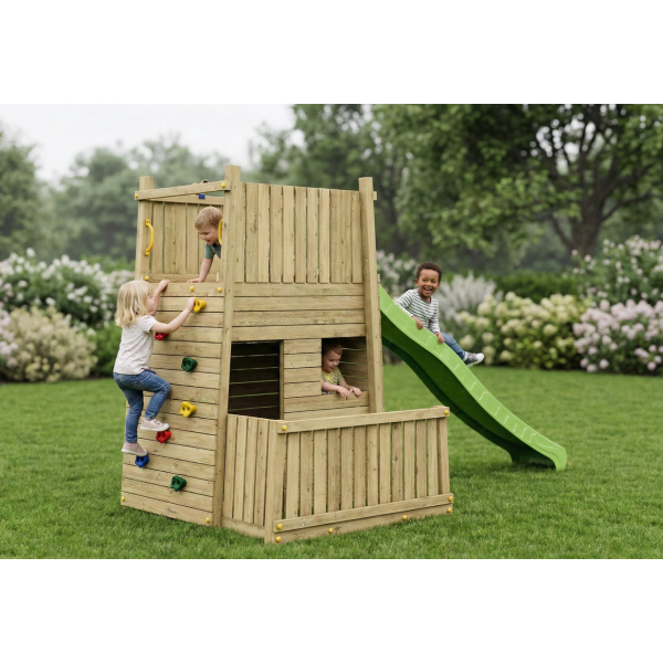 Resort leget�rn trykimpr�gneret med gr�n rutsjebane