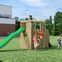 Ramphouse leget�rn trykimpr�gneret med gr�n rutsjebane