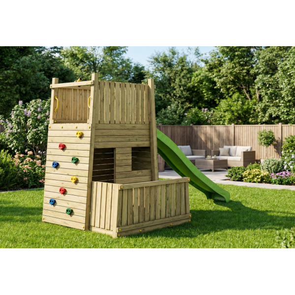 Resort leget�rn trykimpr�gneret med gr�n rutsjebane