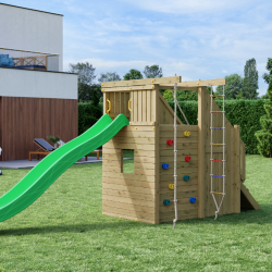 Ramphouse leget�rn trykimpr�gneret med gr�n rutsjebane