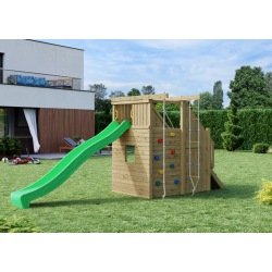 Ramphouse leget�rn trykimpr�gneret med gr�n rutsjebane