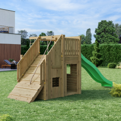 Ramphouse leget�rn trykimpr�gneret med gr�n rutsjebane