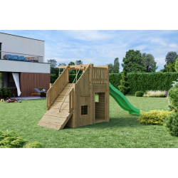 Ramphouse leget�rn trykimpr�gneret med gr�n rutsjebane