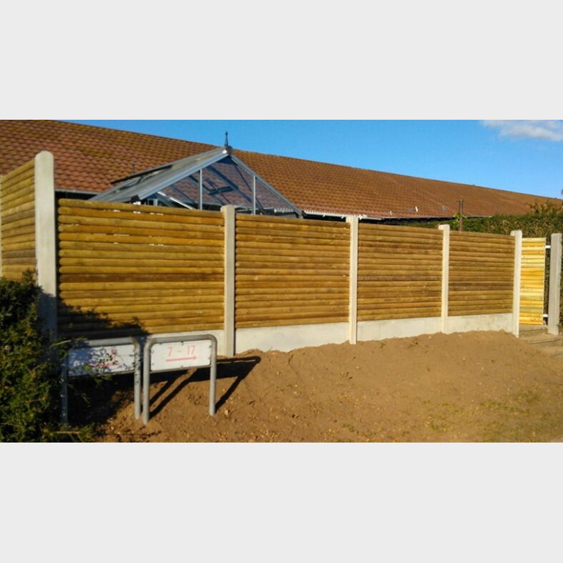 Raftehegn i pine dyimp. gran med rundstok 70 mm vandret lngde 189cm - ls stabelvare