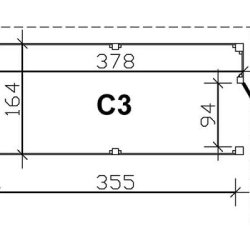 Platinklasse: Hjemsted XL enkeltcarport med saddeltag og redskabsrum model "Lisa" 430x750cm (BxL)