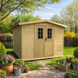 S�lvklasse: Redskabsskur i elementer  model Br&uuml;gge 8,5 m&sup2;