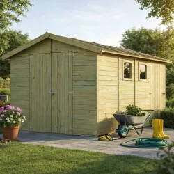 Redskabsskur i elementer � model Br�gge 9,9m� - S�lvklasse