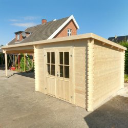 Redskabsskur model Sebbelev 7,8 m&sup2; + udhng 10,76 m&sup2; - Guldklasse