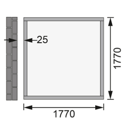 Volstrup model 2 redskabsskur til montage op ad husmur i terra gr p 3,3m2