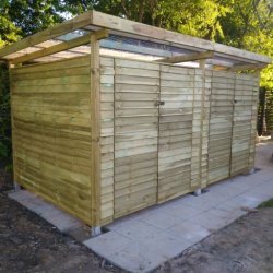 Bronzeklasse: Jmkiil redskabsskur model Riga 8,5m2 med 2 dobbeltdre