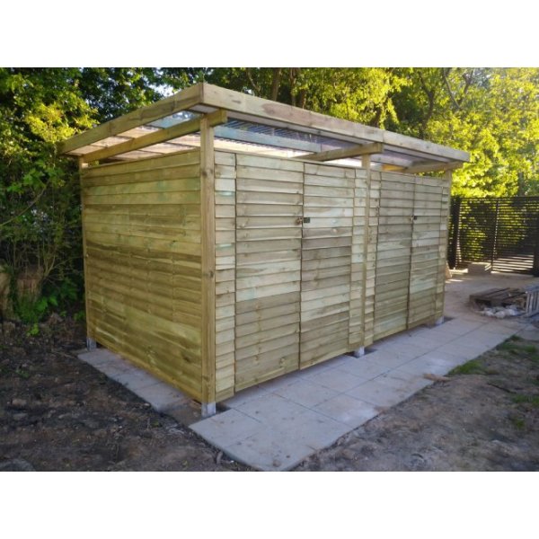 Bronzeklasse: Jmkiil redskabsskur model Riga 8,5m2 med 2 dobbeltdre