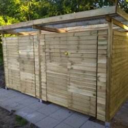 Bronzeklasse: Jmkiil redskabsskur model Riga 8,5m2 med 2 dobbeltdre