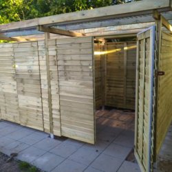 Bronzeklasse: Jmkiil redskabsskur model Riga 8,5m2 med 2 dobbeltdre